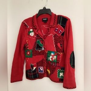204. STUDIO Joy Designer original Christmas sweater, petite medium RN63757
